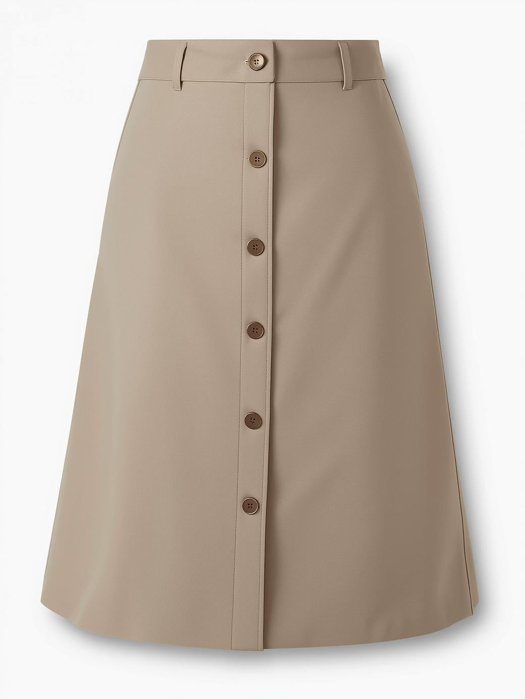 A-Line Button-Down Skirt