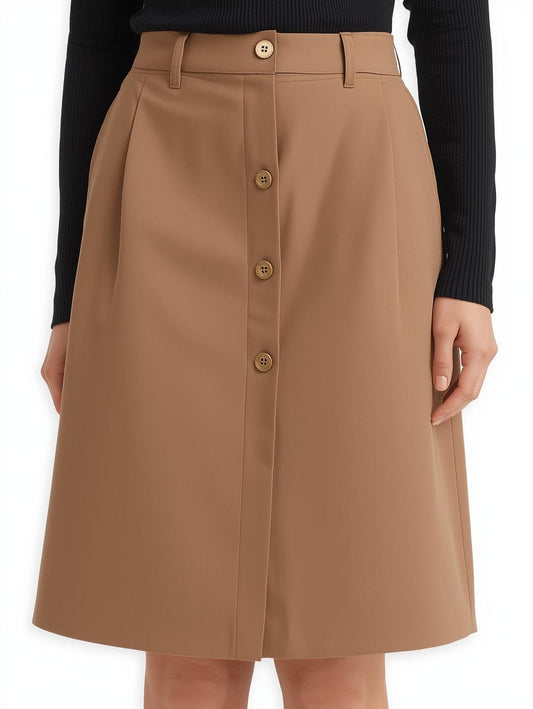 A-Line Button-Down Skirt