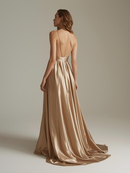 Elegant Satin Maxi Dress
