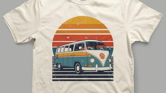 Retro Van in the Desert