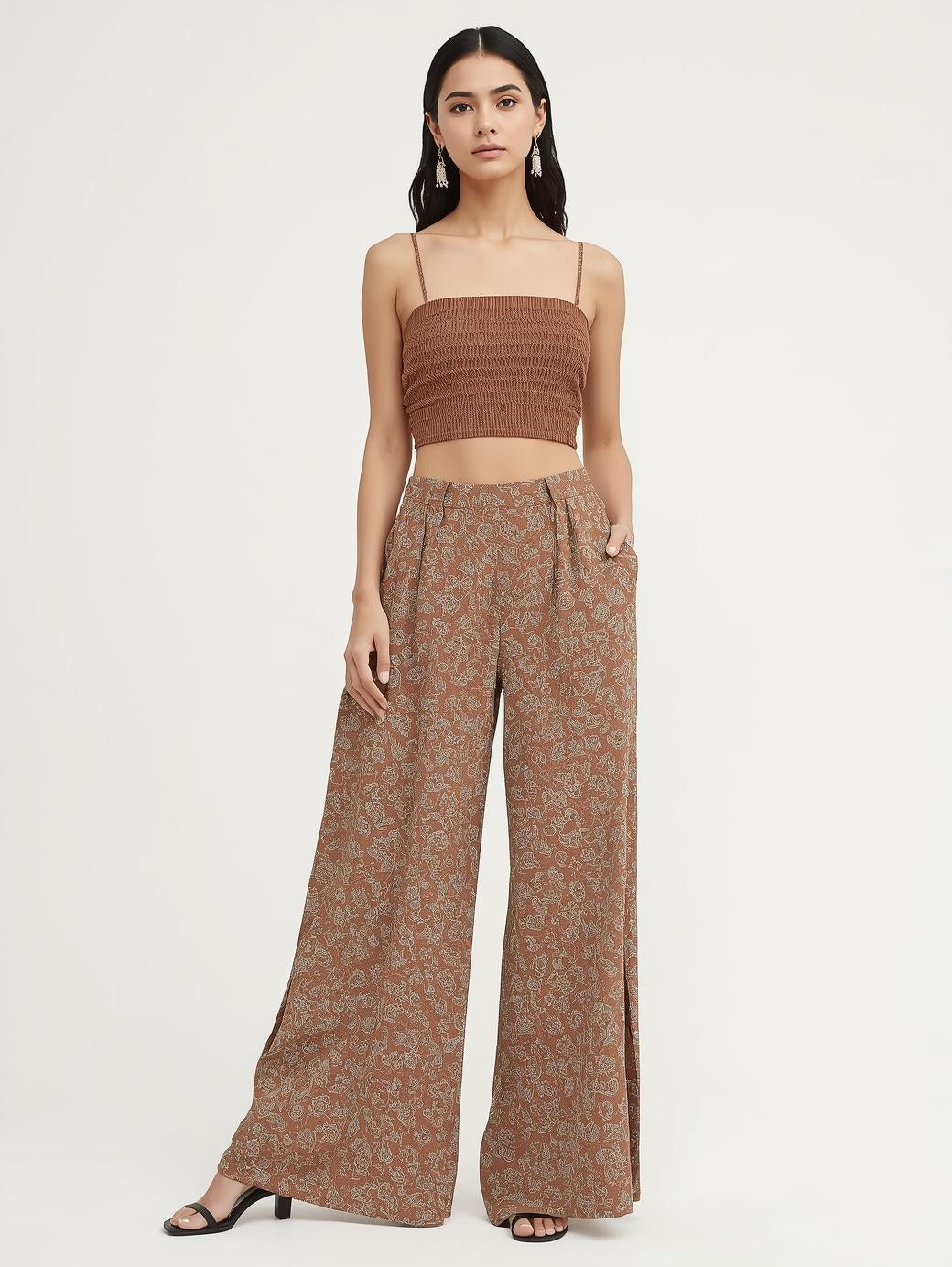 Palazzo Pants with Cropped Top