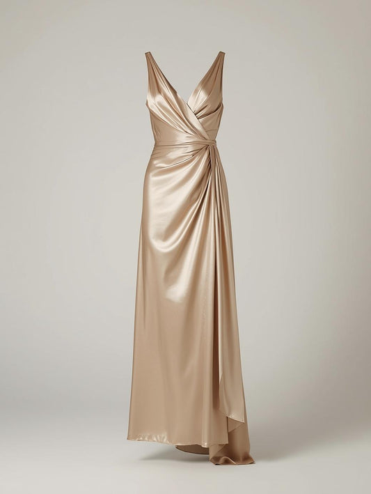 Elegant Satin Maxi Dress