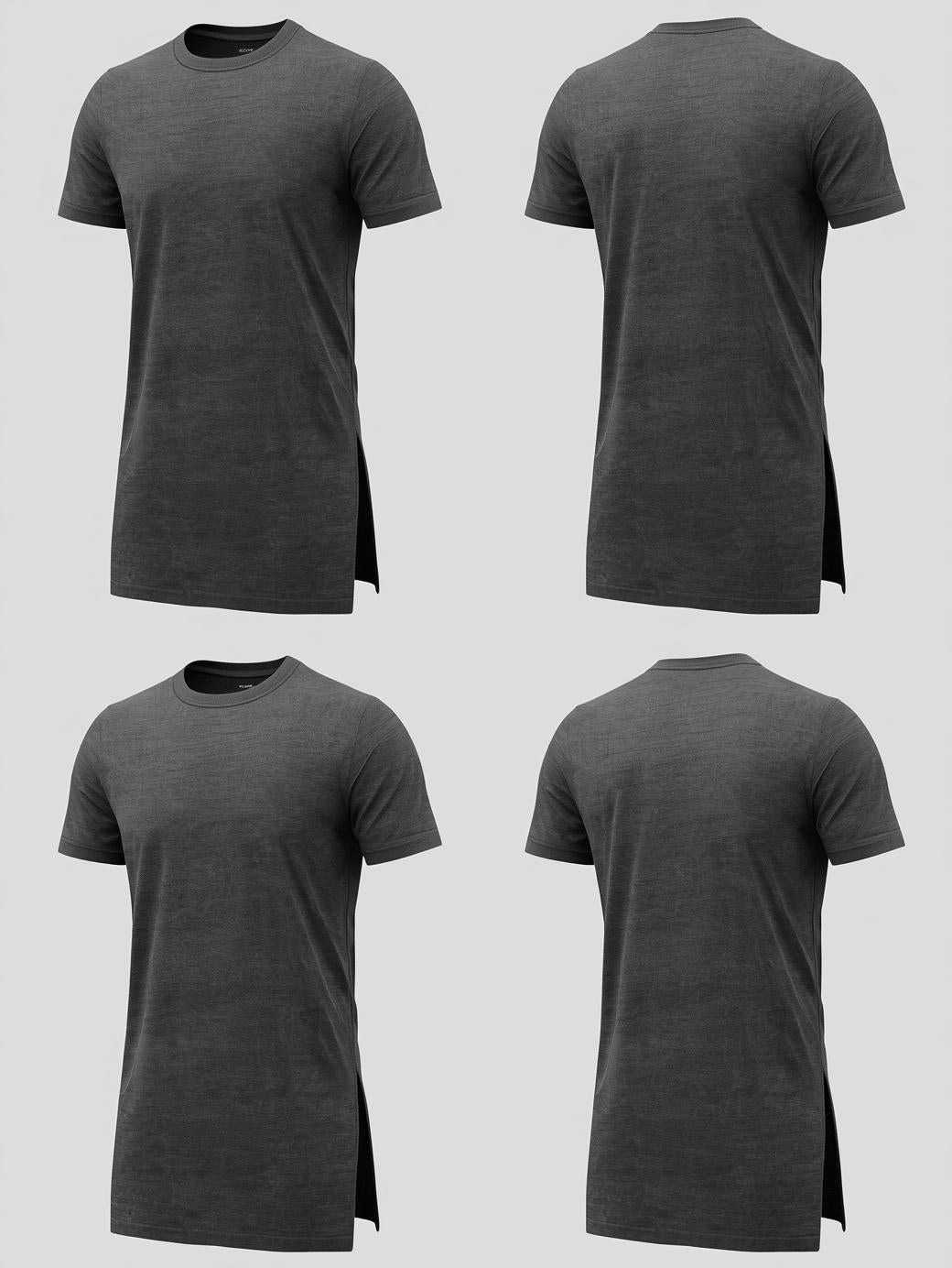 Longline T-Shirt with Side Slit