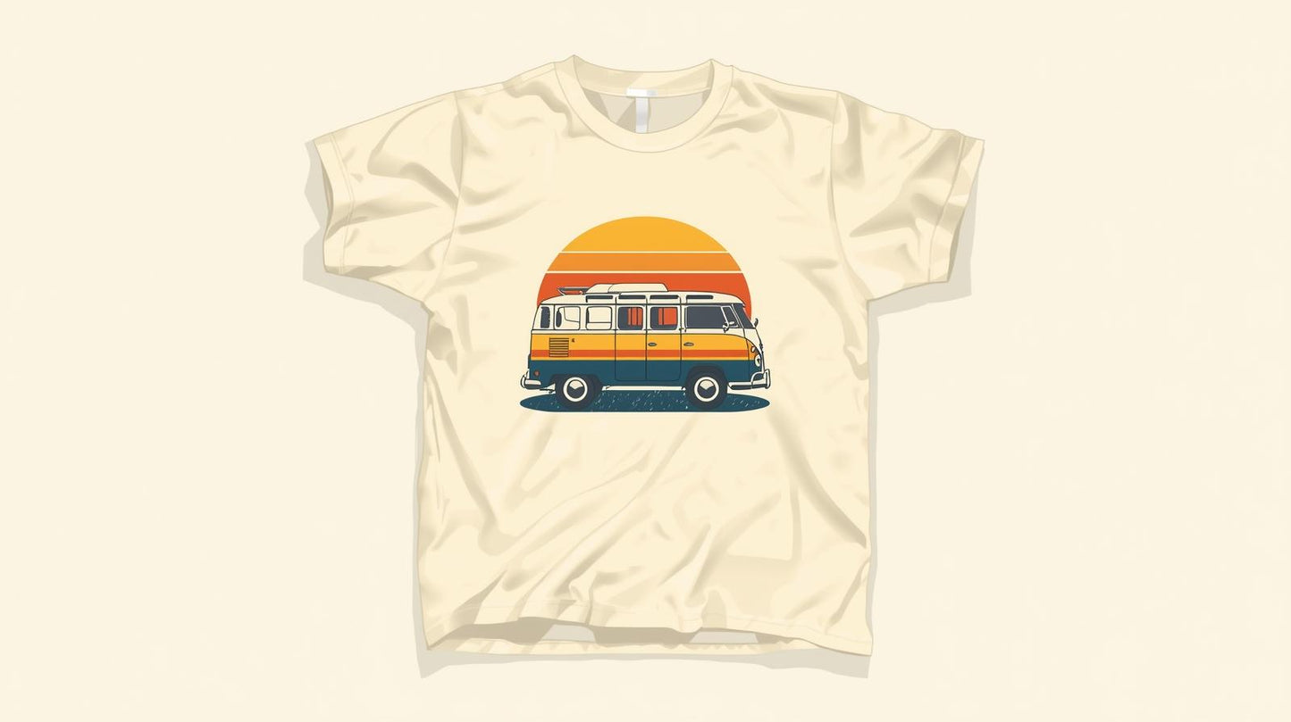 Retro Van in the Desert